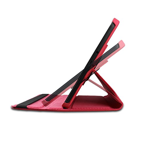 Samsung Galaxy Tab A 10.1 Hülle Case, Infiland PU Ledertasche lederhülle 360° Drehbarer Stand Smart Cover Case Schutzhülle Tasche Etui für Samsung Galaxy Tab A 10.1 Zoll (2016) Tablet-PC(mit Auto Schlaf / Wach Funktion)(Rot) - 7