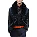 Produktbild Mantel Jacke Herren Warme Ledermantel Outwear Parka Cardigan Sportjacke Langarm Stricken LMMVP (L, Schwarz)