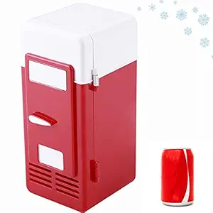 Xinrub USB Portable Electric Mini Refrigerator (Small, Red)