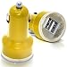 Produktbild Lenovo vibe k5 plus Im Auto Dual Port 2.1 Amp Kugel USB-Ladegerät-Adapter (Yellow)