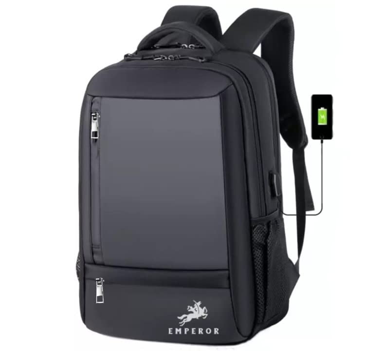 TRUE HUMAN® EMPEROR 15.6 inch laptop bag with USB charging port Laptop bag,office bag, college bags anti theft (CAPTAIN)