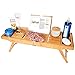 Produktbild Erweiterbare Bambus-Holzbade-Tub Caddy Rack Secure Tablet Kindle Ipad Holder Multiple Uses Bed Support Office Stand