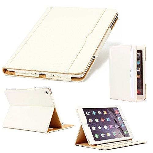 Original Urcover® Tasche Smart Cover iPad Air 2 ( 2014/2015 Version - 6.Generation) Schutz Hülle Case [Sleep / Wake Funktion] und inkl Displayschutzfolie & Zubehör | Weiss