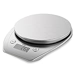 Smart Weigh Multifunction Electric Kitchen Scale with Stainless Steel Platform, Large Digital Display and Six Weighing Modes, 5kg/11lb x 1g/0.1oz