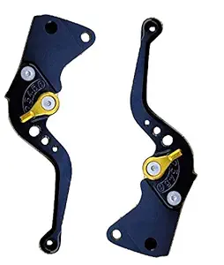 Gear Up 6 Position Adjustable Brake Clutch Lever for Honda Dio Type-02, Color : Black (Set of 2)