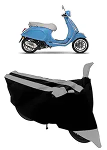 GUBBINS Semi Waterproof Motorcycle Cover Compatible with Piaggio Vespa All Weather Dustproof Cover (Grey)