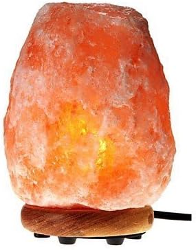 Himalayan Light Natural Air Purifying Himalayan Salt Crystal Lamp with Neem Wood Base Bulb and Dimmer