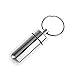 Produktbild Danyoun Aluminium Legierung Pille Box Case Flaschenhalter Container mit Schlüsselanhänger, Pack Wasserfest versiegelte, Container Everyday Carry Notfall Survival Tools (Silber)