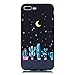 Produktbild Chreey Hülle für iPhone 7 Plus/iPhone 8 Plus, Anti-kratzt Schwarz 3D Drucken Muster Handyhülle Weiche Silikon TPU Rückseitehülle Bumper Schutzhülle, Blauer Kaktus