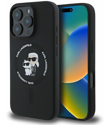Karl Lagerfeld IPhone 14 Pro Max Hülle – Silikon Hardcase, Light Pink Mit Karl’s Head Motiv