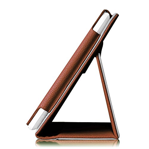 Fintie Odys Ieos Quad white Edition X610092 / Ieos Quad Pro Office Edition (10,1 Zoll) Tablet-PC Hülle – Slim Fit Folio Kunstleder Schutzhülle Cover Tasche mit Ständerfunktion und Stylus-Halterung, Braun - 8