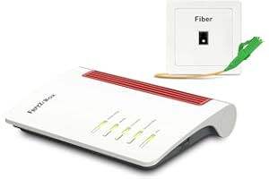 AVM Fritz!Box 5590 Fiber Edition International | Mesh Master | Wi-Fi 6 | 2400 Mbit/s (5 GHz) + 1200 Mbit/s (2,4 GHz) | 2,5 Gigabit LAN | 4X Gigabit LAN | 2X USB 3.0 | AON + GPON
