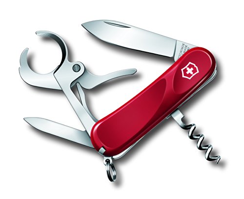 VictorinoxCigar 36 Swiss Army Pocket Knife, Medium, Multi Tool, 8 Functions, Blade, Ergonomic Scales, Red