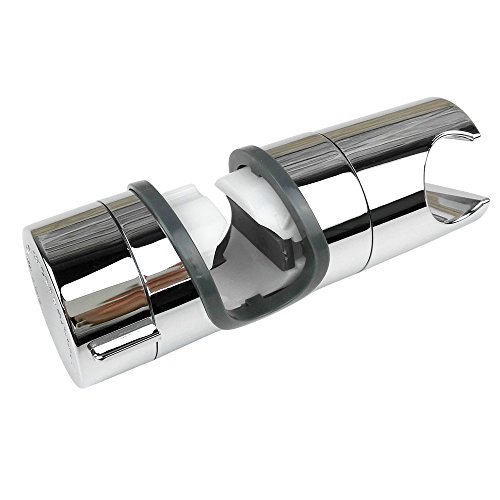 MINGOR Universal 21-25mm O.D. Verstellbare Handbrause Schienenkopf -Halterung Halter für Slide Bar Slider Clamp Badezimmer Ersatz, ABS verchromt