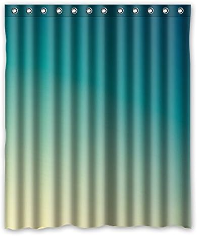 Custom Gradient Blue-green Shower Curtain Polyester Bathroom Waterproof Decor 60"x72" (152cm x 183cm)
