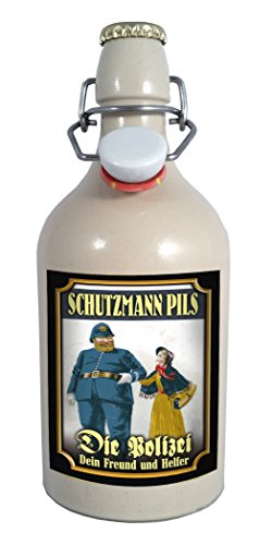 Preisvergleich Produktbild Polizei dein Freund und Helfer 0,5 Liter Tonflasche mit Bügelverschluss