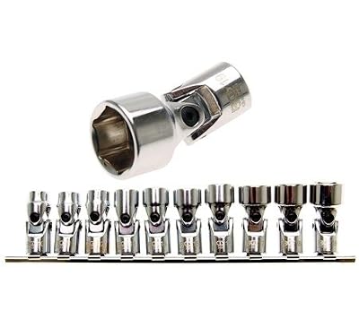 BGS 205 Douilles Articulées Pro Torque, Argent, 3/8"/10-19 mm, Set de 10 Pièces