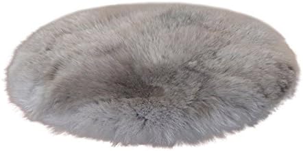 Faux Fur Carpet,EUZeo Sheepskin Rug Chair Cover Artificial Wool Warm Hairy Carpet Seat (Gray -02, 45cm)