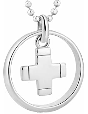 fish Mädchen Junge Kette Silber Kreuz-Anhänger Taufring Taufgeschenk klar Geschenkverpackung, Geschenk Idee Kinder