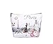 STYLISH MAKE-UP BAG VINTAGE PRINT POUCH COSMETIC TOILETRY BAG GIFTS (Paris Girl Print Make Up Bag)