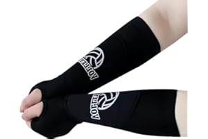 2XK-NOV Volleyball Arm Protectors for Women, Forearm Protection Accessories for Volleyball Training, Sports Forearm Sleeves, Wrist Support with Protective Pad and Thumb Hole, 1 Pair