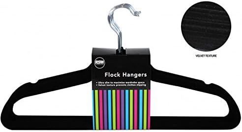 ARIANA HOMEWARE 20 X Non Slip Clothes Hangers Velvet Flocked Curved Trousers Dresses Slim Velour