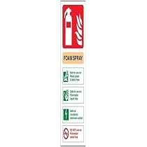 Vsafety 11006 Cartello Estintore Per Fuochi Chimici Umido - Autoadesivo 100x280 Mm, Norma ISO 7010, Istruzioni Di Sicurezza - 2