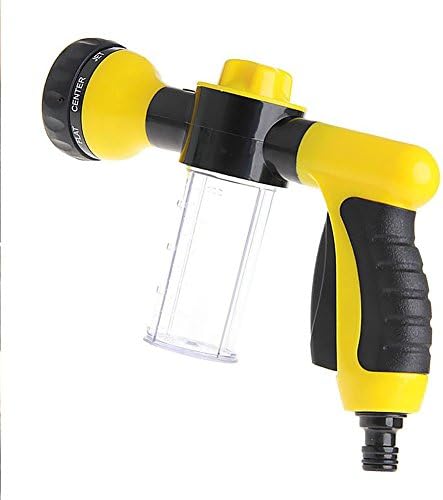 Foam Water Spray Gun, High Pressure Spray Car Wash Snow Foam Water Sprayer, Water Gun Garden Hose Nozzle Sprayer Gun, 3 Adjustable Patterns for Car Wash, Bath Pets, Watering Plants &amp; Lawn, Patio by feierna (yellow)