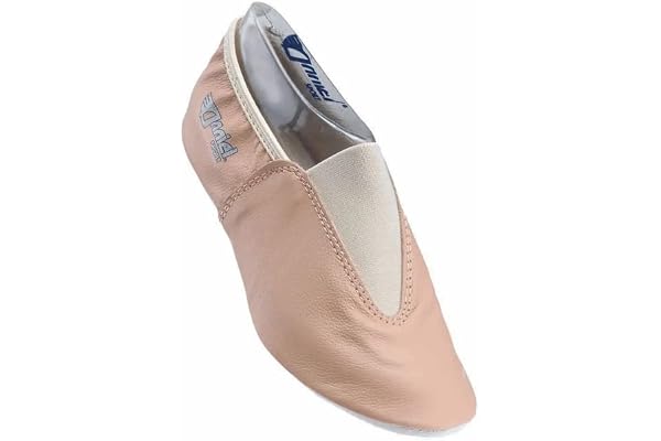Anniel 2038 - Chaussures Gymnastique Rythmiques Unisex en Cuir 100% Made in Italy, Chaussures de Danse Femme Homme, Èlastique Confortable au Talon et au Cou-De-Pied, Semelle Mixte Cuir et Caoutchouc