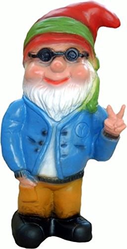 Gartenzwerg Hippie 32 cm Made Germany Garten bruchfest PVC Deko GRS 1012