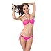 Produktbild renzhen Badeanzug der heißen Quelle erfasste aufgeteilten Badeanzug der hängenden Halsmehrfarbenschlauchoberseitenbogen-Damen rosarot@ Rosenrot Code