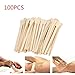 Produktbild BigBig Style Holz Wachs Spatel Zunge Depressor Einweg Gesichtsmaske Haar entfernen Creme Applikator (Color : 100pcs)