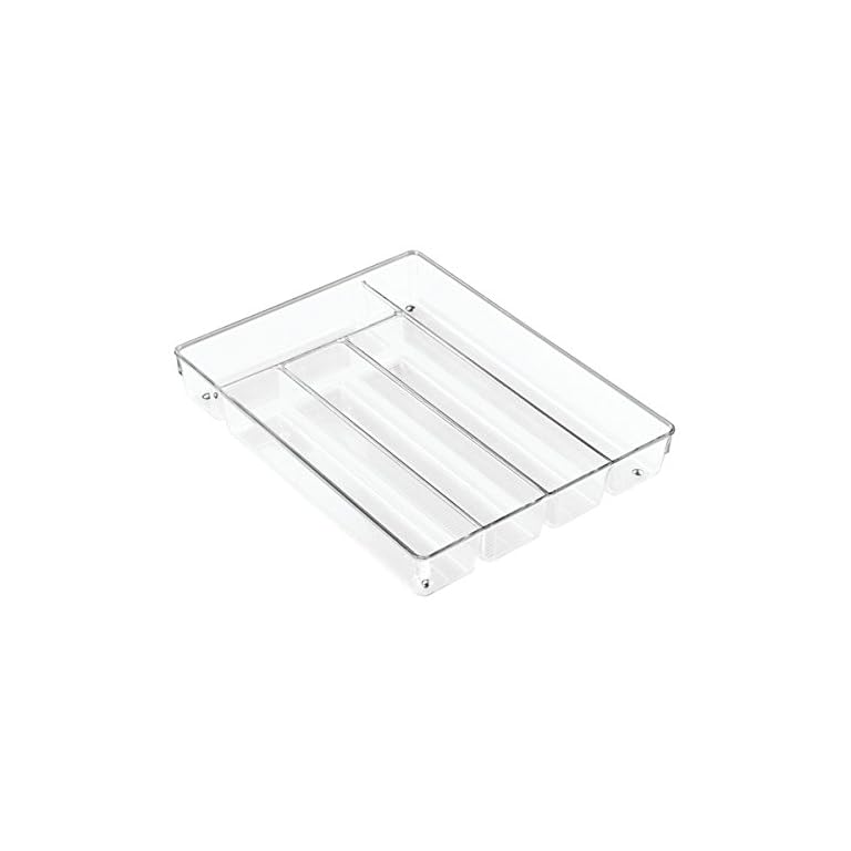 mDesign Besteckkasten durchsichtig - praktischer Schubladen-Organizer