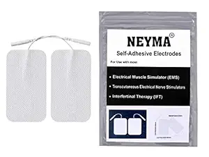 NEYMA Self Adhesive Electrode Pads for Electronic Stimulator,IFT,Tens and EMS Sticky Pads (White)