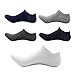 Produktbild 10 paar männer kurze knöchel trainer sportsocken baumwolle - schwarz - weiße sneaker socken nicht zeigen, komfortable atmungsaktive dekolletee socken