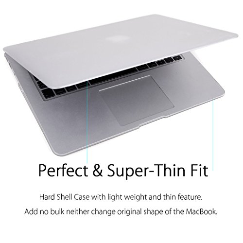 Ueswill Schutzhülle für MacBook, glatte und weiche Hartschale, inklusive Mikrofasertuch farblos MacBook Air 11″ - 4
