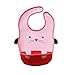 Waterproof&Leakproof Baby Bibs, Unisex, pink mouse