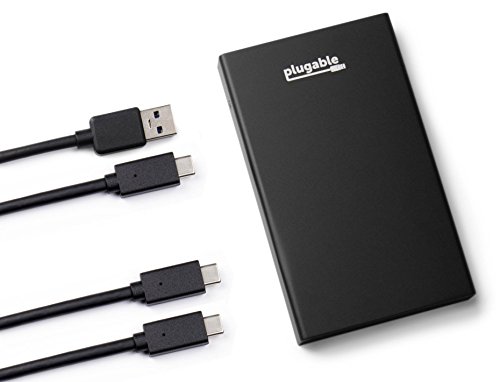 Easy-Transfer USB 3.1 Gen 2 SATA 6,3 cm Tragbare SSD/HDD Gehäuse (Thunderbolt 3 Port Kompatibel, inklusive beiden usb-c & USB 3.0 Kabel, passt 6,3 cm SSDs und Festplatten bis 11 mm)
