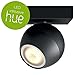 Produktbild PHILIPS HUE White Ambiance Buckram Deckenleuchte 1-er Spot, Erweiterung | schwarz | LED-Deckenspot | Kompatibel mit AMAZON ECHO/ALEXA und APPLE HOMEKIT | App-Steuerung | GU10