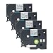 Produktbild InkJello kompatibel Label Tape Ersatz für Brother PT-1750 PT-1830VP PT-1850 PT-18R PT-1950 PT-2030VP PT-2100 PT-2420PC PT-2430PC PT-2450DX PT-2470 PT-2480 PT-2500PC PT-2700VP PT-2730VP PT-3600 PT-550 PT-7500 PT-7600VP PT-9200DX PT-9200PC PT-9400 PT-9500PC PT-9600 PT-9700PC PT-9800PCN PT-D400 PT-D450VP PT-D600VP PT-D800W PT-E300VP PT-E550WVP PT-P900W PT-P950NW RL-700S TZ241 3/4" (18mm) (Schwarz auf weiß, 4-Pack)