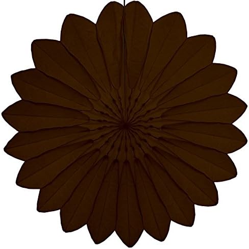Paper Fantasies - Tissue Paper Fan Decoration 67cm - Brown #7174-002