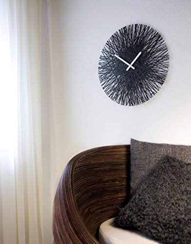 koziol Wanduhr Silk, Kunststoff, solid schwarz, 3,5 x 44,8 x 44,8 cm - 2