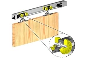 ROTHLEY Sliding Door Track Gear System 1500mm HERKULES Top Hung Internal Single Door Kit 60kg