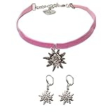 Velvet Trachten-Kette und Dirndl-Ohrringe perfekt zum Trachten-Outfit (Dirndl, Lederhose, Trachtenbluse, Oktoberfest)