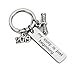 Produktbild Templom SIX 2019 Graduation Gift Keychain, inspirierende motivierende Zitate Edelstahl Schlüsselanhänger Graduierung Schmuck, College Graduation Gift(H08)
