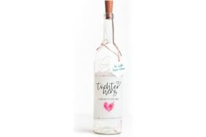 ‎HIMMELSFLÜSTERER Himmelsflüsterer - LED Flaschenlicht Nr. 2 "Herz mit süßem Spruch | Tochter Geschenk | Dekoflasche mit LED Beleuchtung | Geschenke Tochter Geburtstag | LED Deko | inkl. Batterien