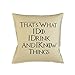 Produktbild That's What I Do I Drink And I Know Things Game Of Popular Tv Episode Throne Schlafsofa Home Décor Kissen Kissenbezug Fall Beige