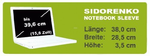Sidorenko Designer Laptoptasche Notebooktasche Sleeve Größe 39,6cm von 15″ bis 15,6″ Zoll Neopren Schutzhülle - 5