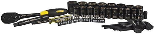 Precise Engineered Stanley 57 Piece 1/2" Square Drive Socket Set with Tech 3 Moto GP Case [Multi Set] - w/3yr Rescu3® Warranty