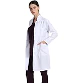 Diz &Uuml;st&uuml; Hakim Yaka &Ouml;nl&uuml;k, Kadın, Beyaz, 34-48 Beden, Alpaka Kumaş, Medikal, Doktor Hemşire &Ouml;ğretmen, 1 &Uuml;st 2 Yan Cepli
